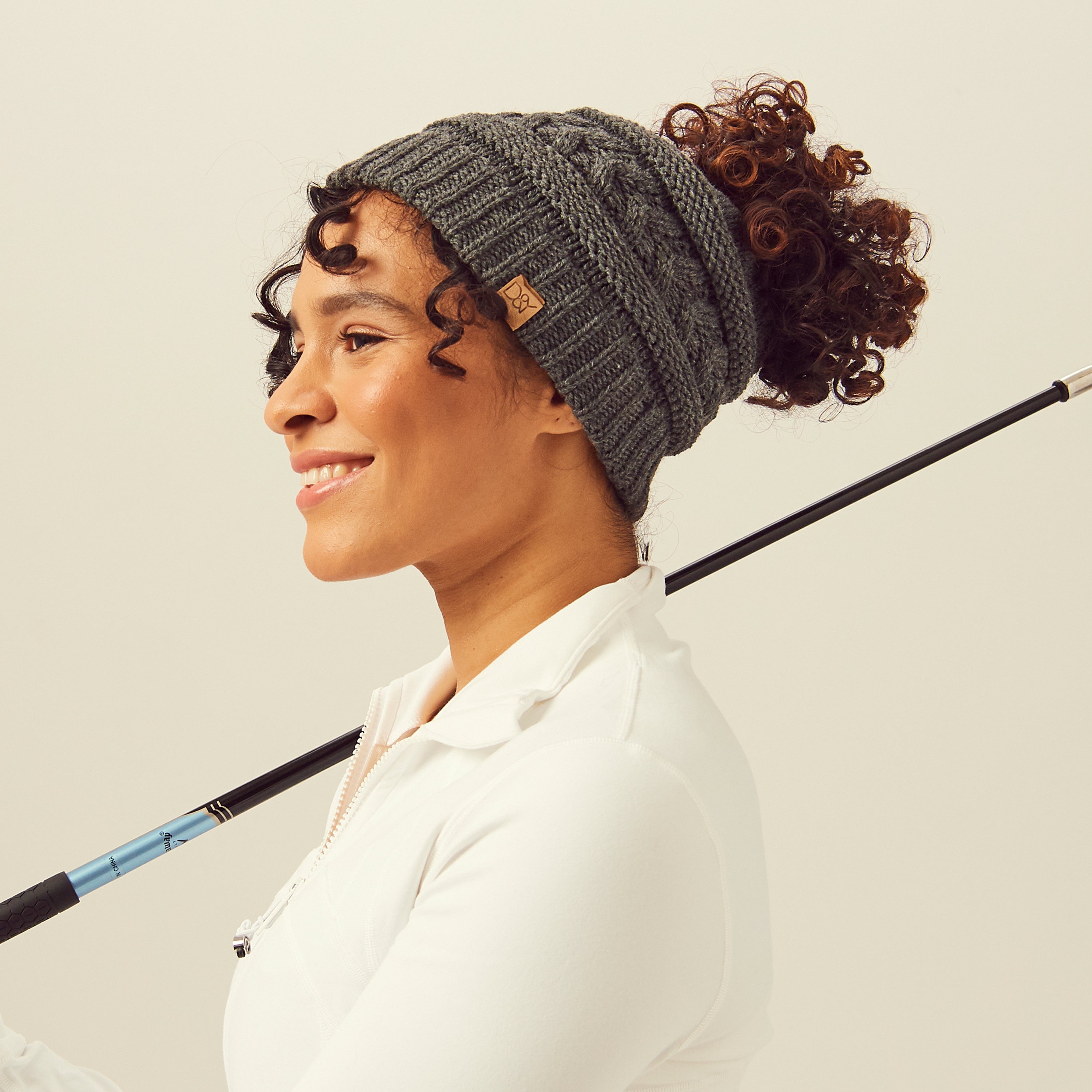 Demi Recycled Knit Ponyflo® Ponytail Beanie – Ponyflo Ponytail Hats