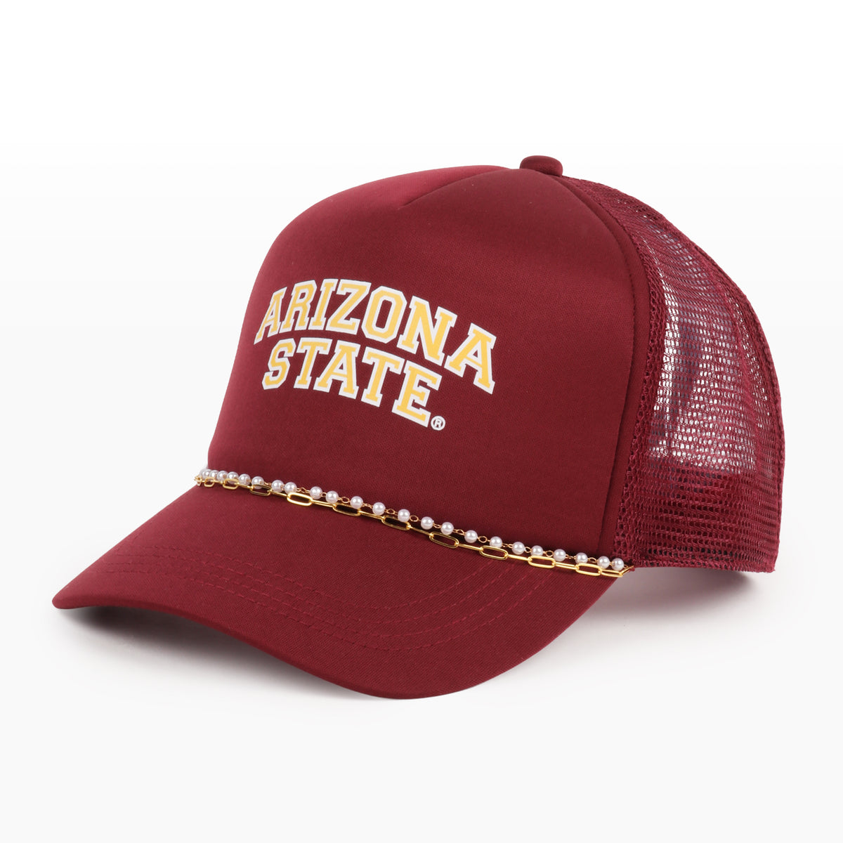 Arizona State University X PONYFLO® Pearl Chain Mesh-Back Cap
