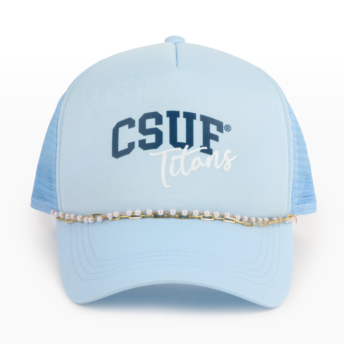 California State University, Fullerton X PONYFLO® Pearl Chain Mesh-Back Cap