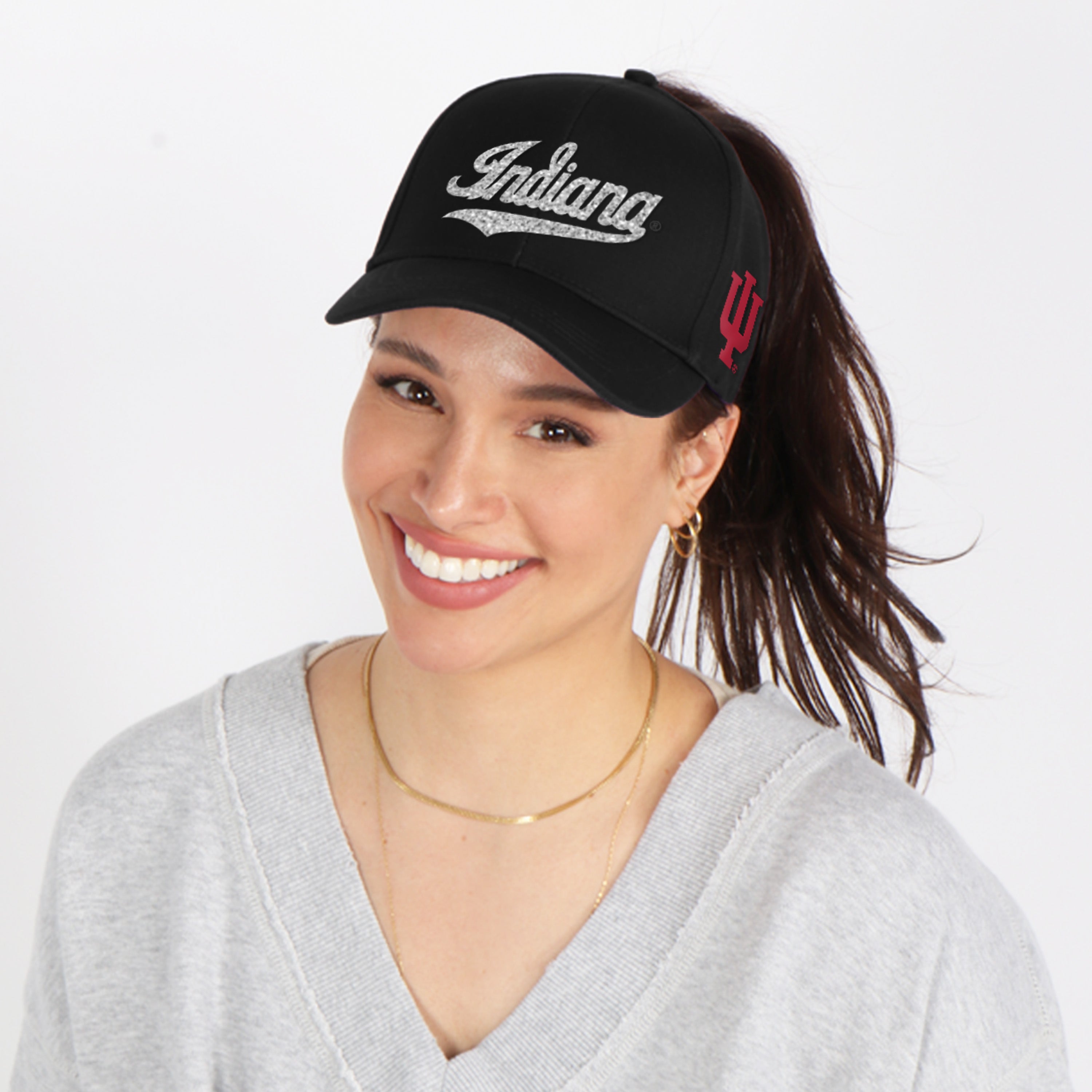 Indiana University x Ponyflo® Cap Bling