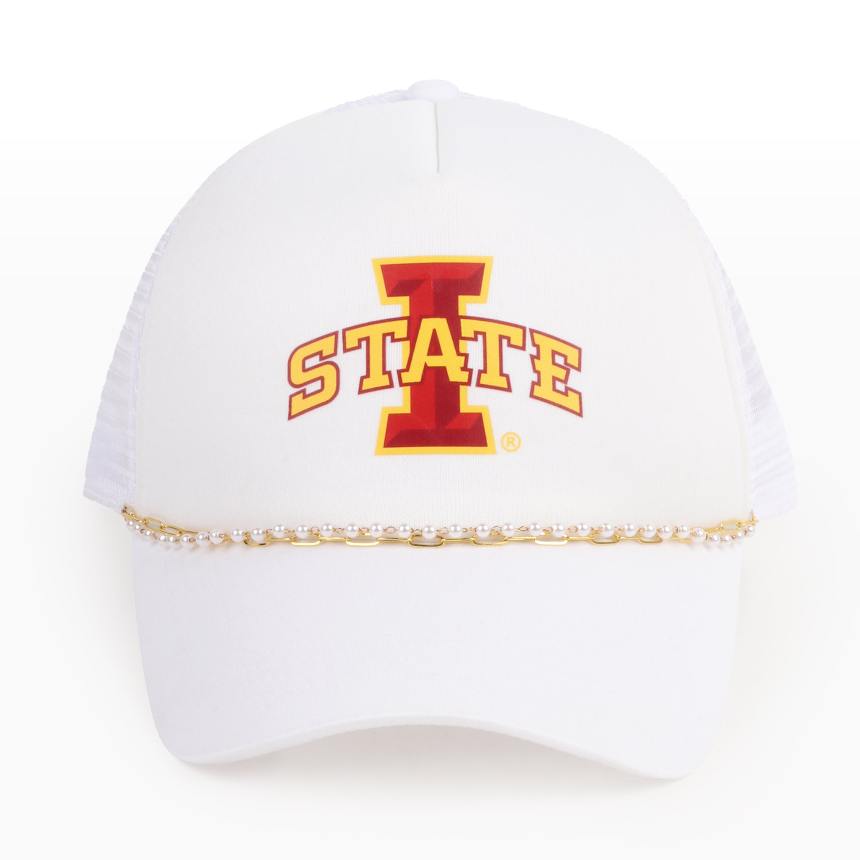 Iowa State University X PONYFLO® Pearl Chain Mesh-Back Cap