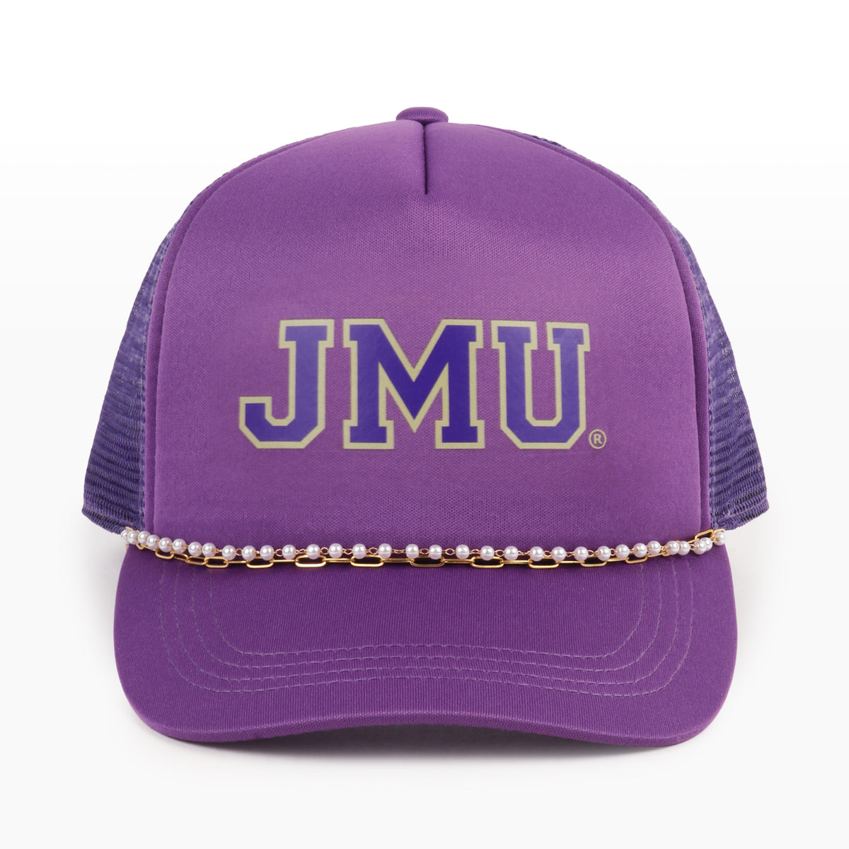 James Madison University X PONYFLO® Pearl Chain Mesh-Back Cap