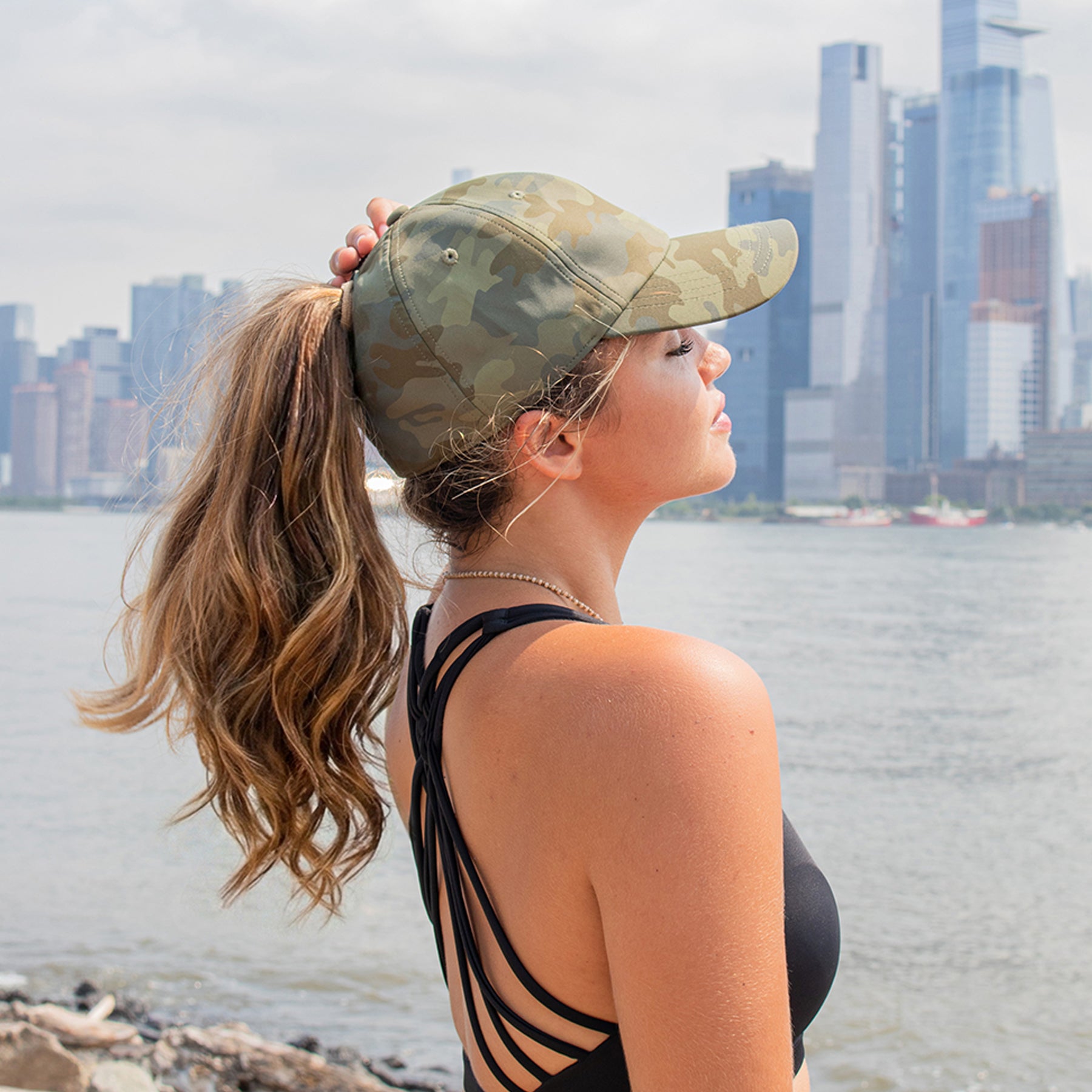 Emma Active Ponyflo® Ponytail Cap – PONYFLO