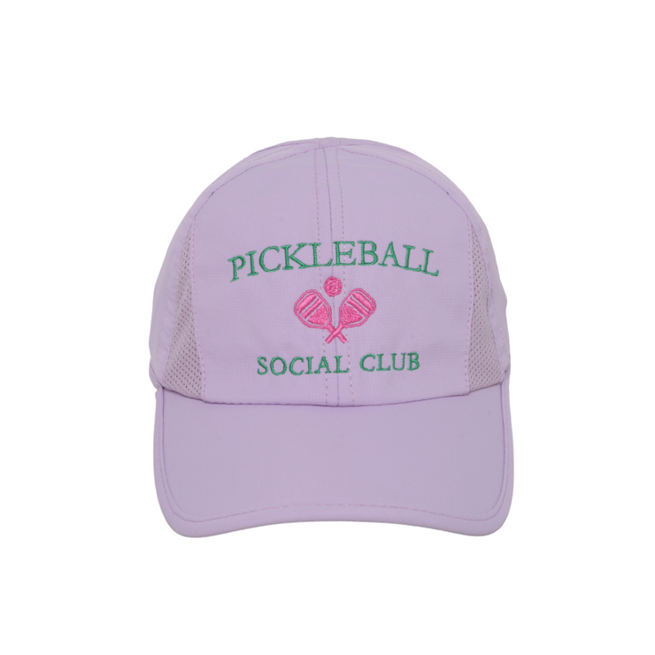 Pickleball Social Club with Pink Paddles Lightweight Ponytail Cap