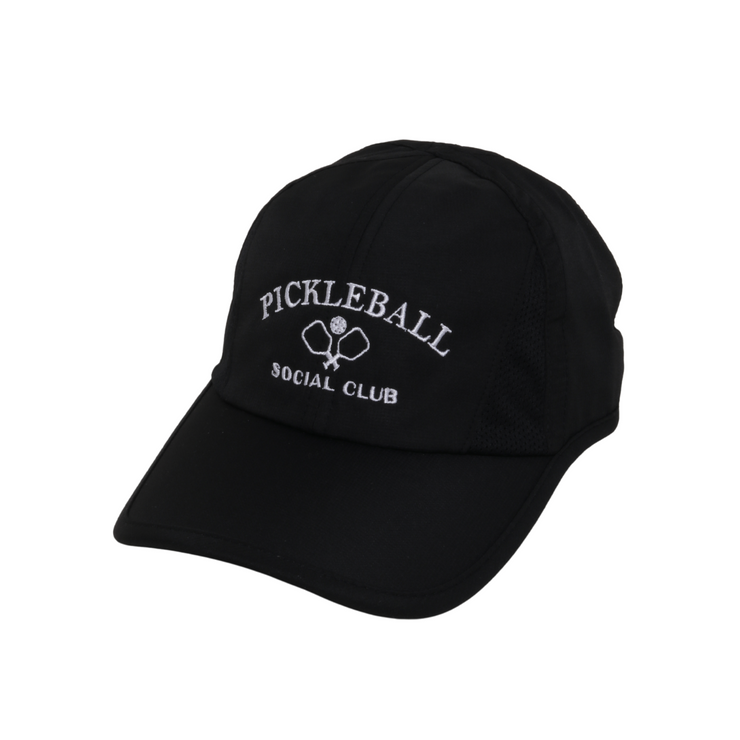 Pickleball Social Club with Paddles Lightweight Ponytail Cap