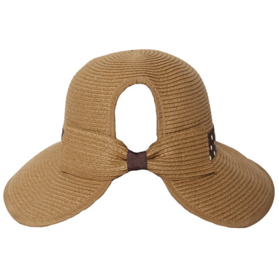 POLKA DOT BAND BACK BOW Ponyflo® Straw Hat