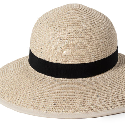 Bling Sequined Straw Ponyflo® Sun Hat