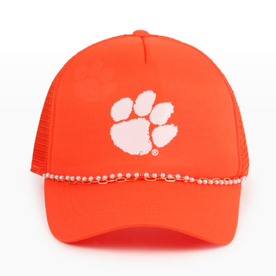 Clemson University X PONYFLO® Pearl Chain Mesh-Back Cap