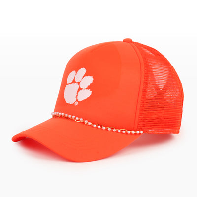 Clemson University X PONYFLO® Pearl Chain Mesh-Back Cap