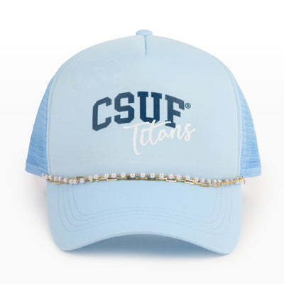 California State University, Fullerton X PONYFLO® Pearl Chain Mesh-Back Cap