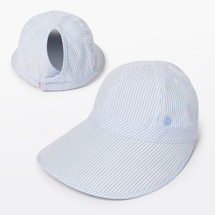Striped Ponyflo® Ponytail Sunblocker