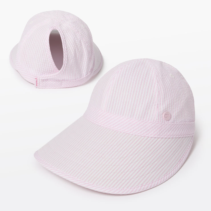 Striped Ponyflo® Ponytail Sunblocker