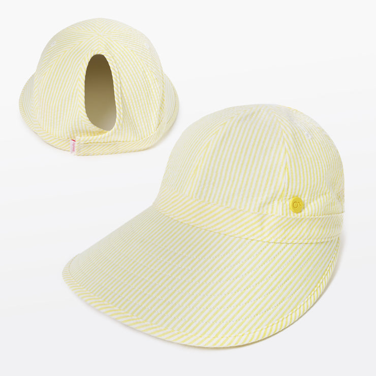 Striped Ponyflo® Ponytail Sunblocker