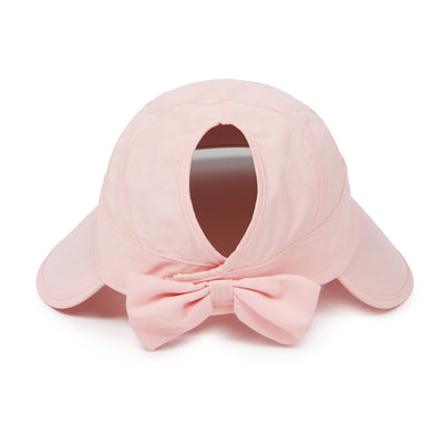 Solid Wide Brim Ponyflo Sunblocker® with Back Bow