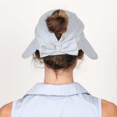 Solid Wide Brim Ponyflo Sunblocker® with Back Bow
