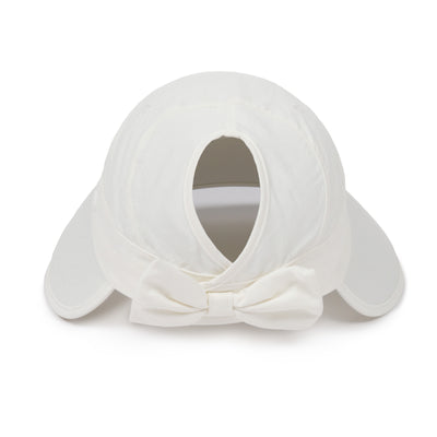 Solid Wide Brim Ponyflo Sunblocker® with Back Bow