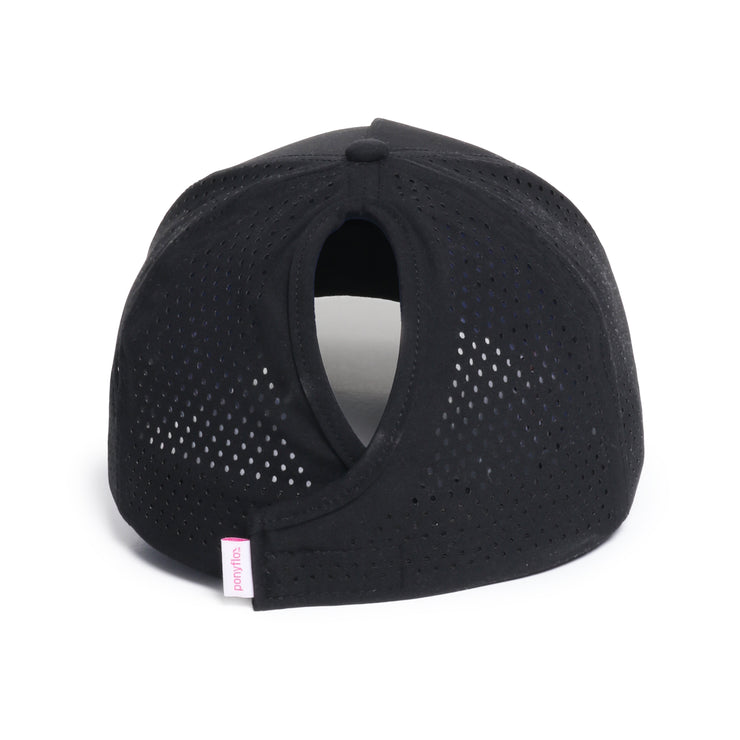 Solid Ponyflo® Side Perforation 5 Panel Hat