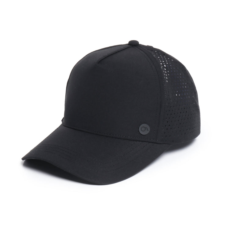 Solid Ponyflo® Side Perforation 5 Panel Hat