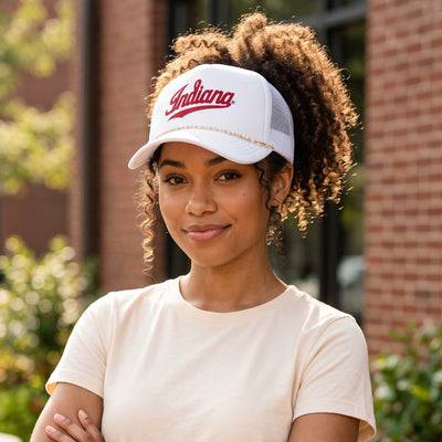 Indiana University X PONYFLO® Pearl Chain Mesh-Back Cap
