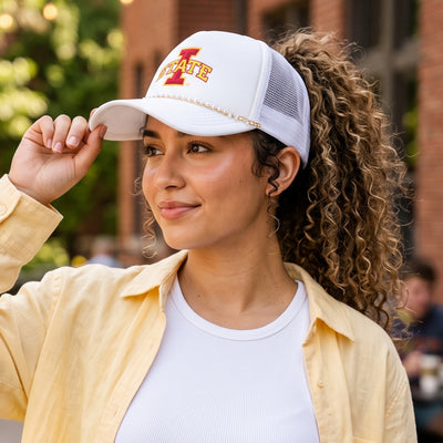 Iowa State University X PONYFLO® Pearl Chain Mesh-Back Cap