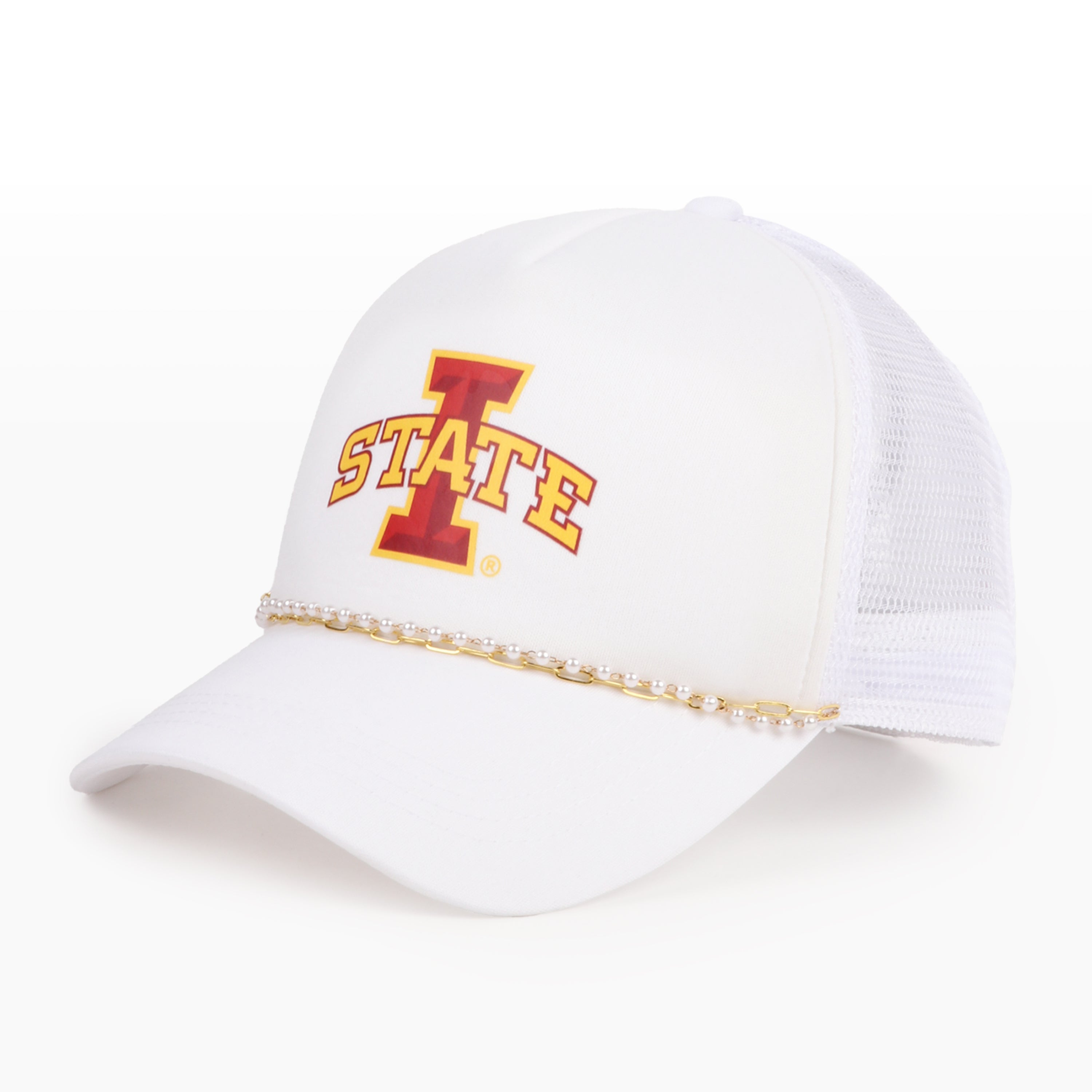 Iowa State University X PONYFLO® Pearl Chain Mesh-Back Cap