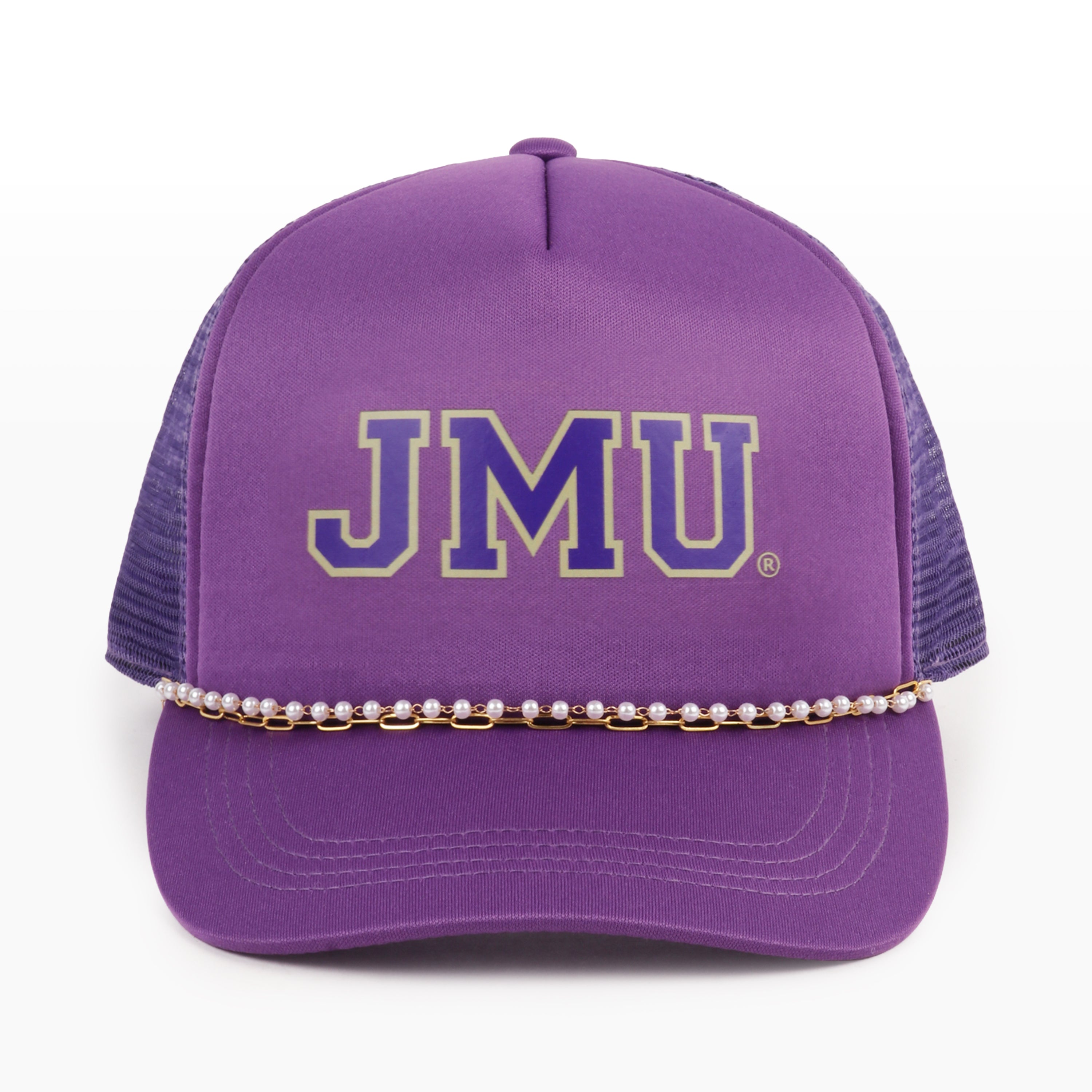 James Madison University X PONYFLO® Pearl Chain Mesh-Back Cap
