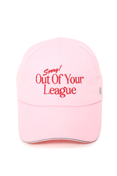Sorry! Out of Your League Embroidery - MIA Reflective Sandwich Brim Ponyflo® Cap