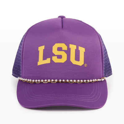 Louisiana State University X PONYFLO® Pearl Chain Mesh-Back Cap