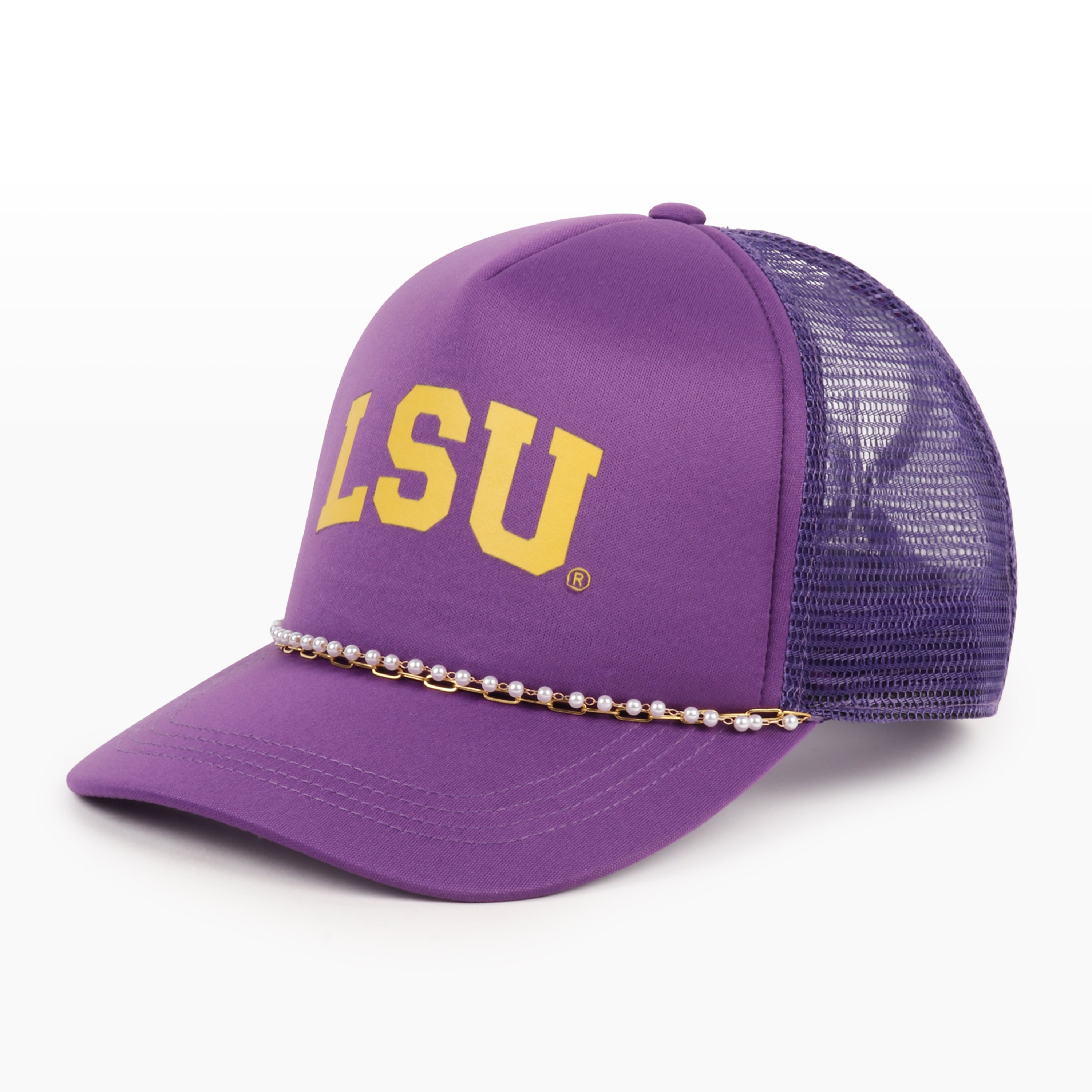 Louisiana State University X PONYFLO® Pearl Chain Mesh-Back Cap