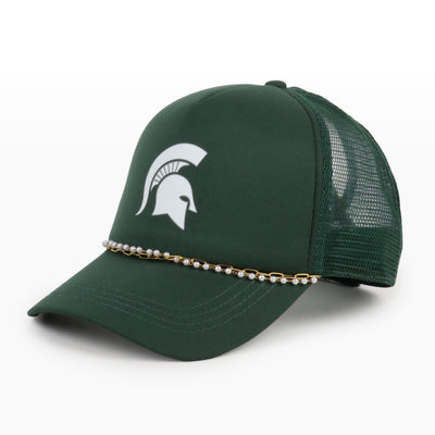 Michigan State University X PONYFLO® Pearl Chain Mesh-Back Cap