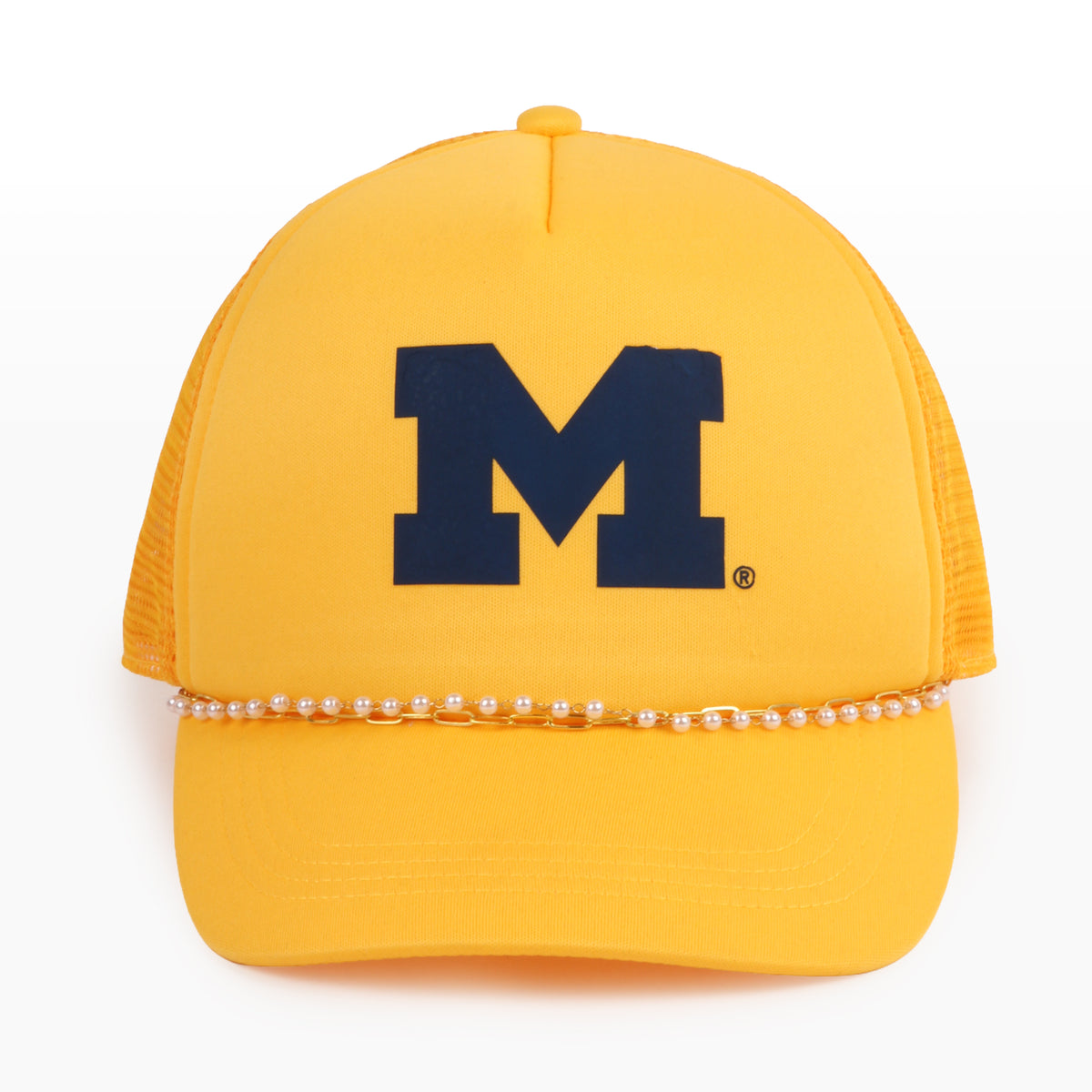 University of Michigan  X PONYFLO® Pearl Chain Mesh-Back Cap