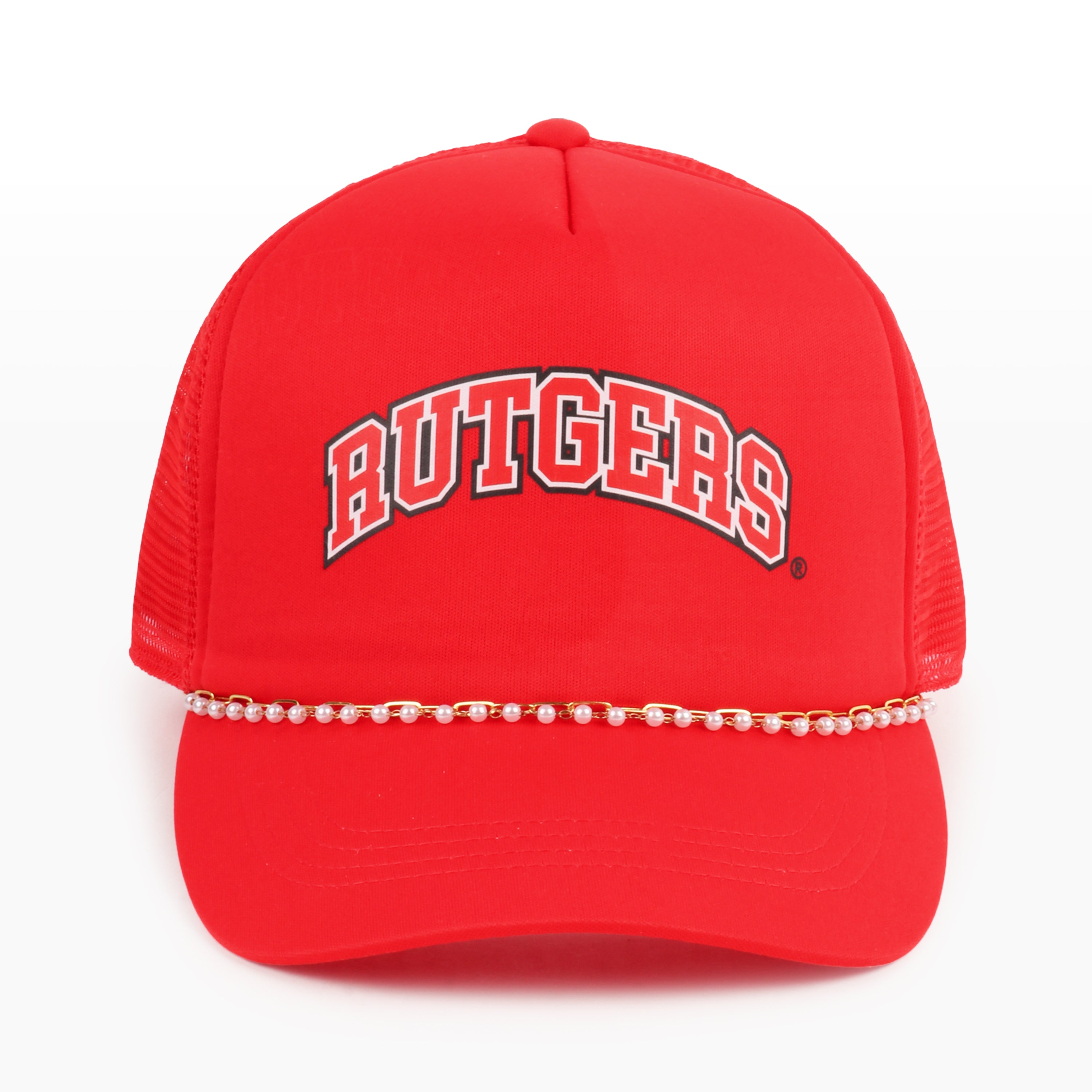 Rutgers University  X PONYFLO® Pearl Chain Mesh-Back Cap
