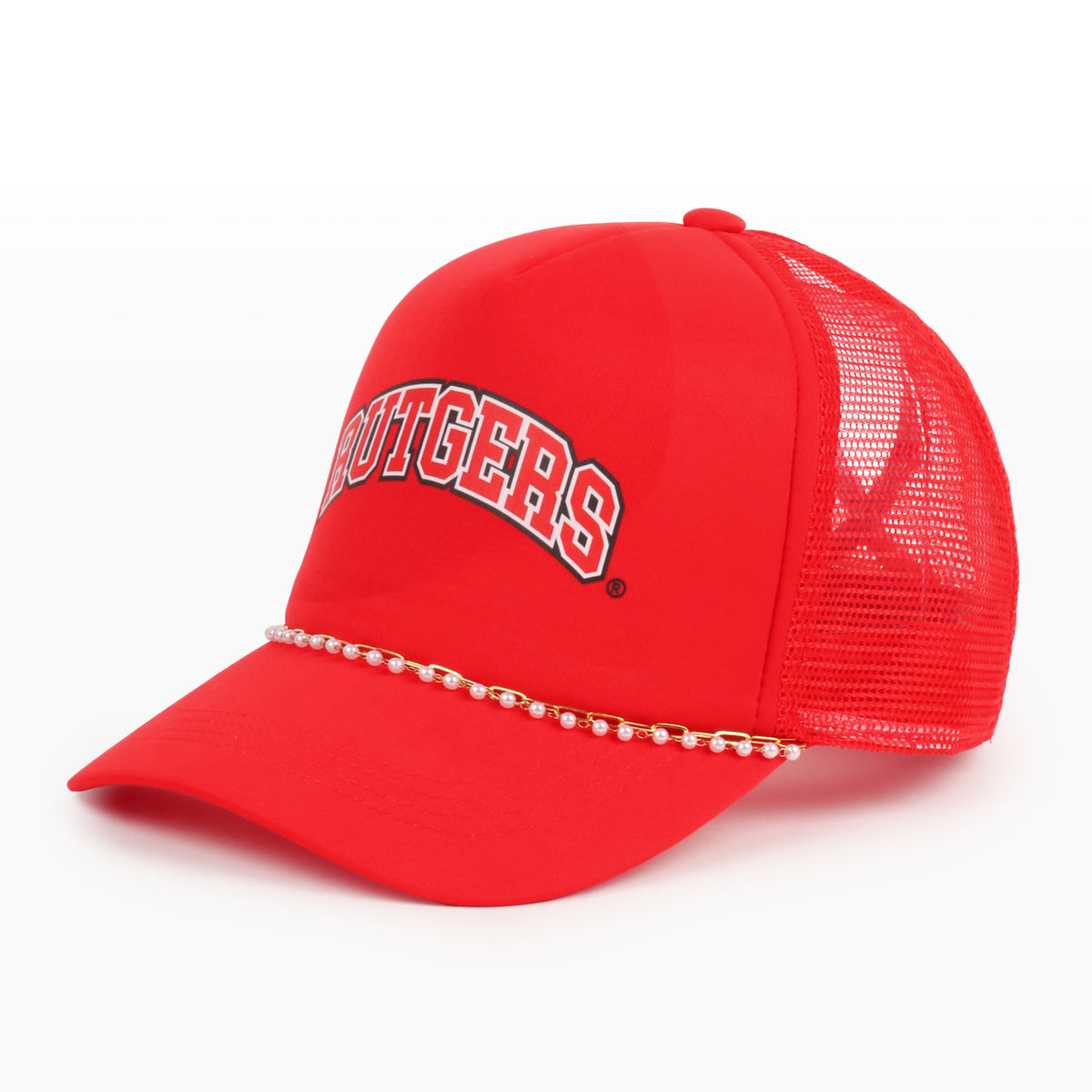 Rutgers University  X PONYFLO® Pearl Chain Mesh-Back Cap