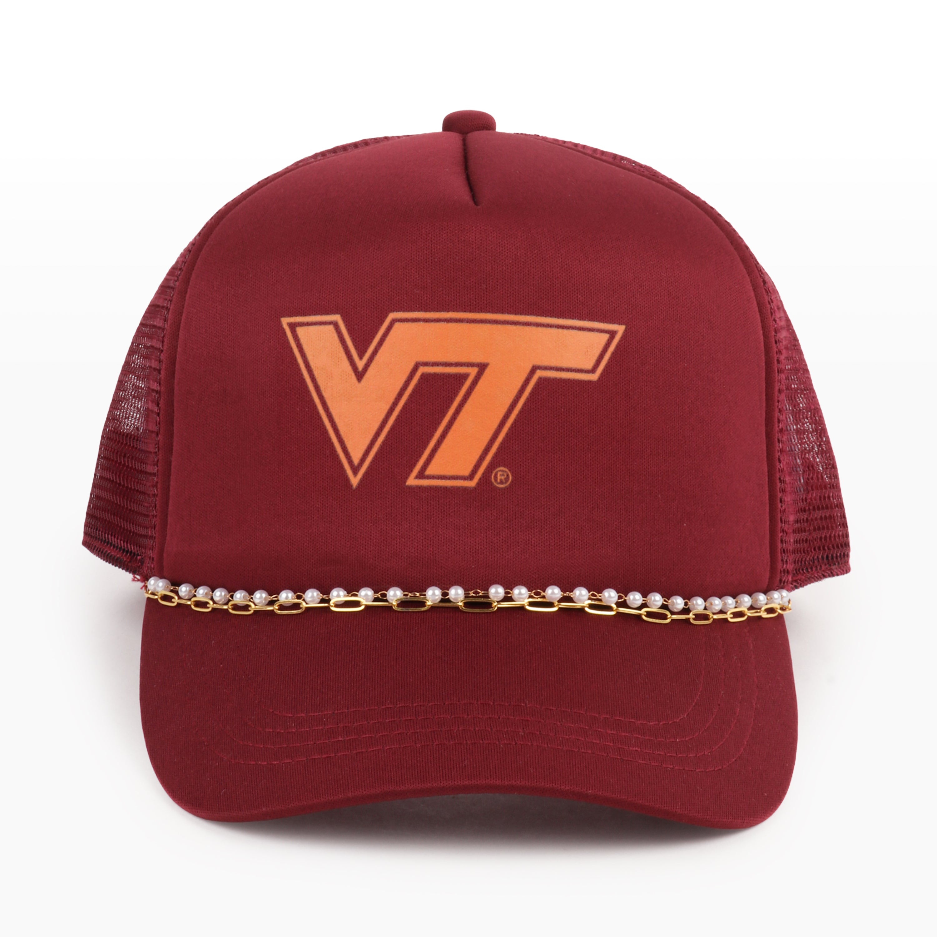 The Virginia Polytechnic Institute and State University  X PONYFLO® Pearl Chain Mesh-Back Cap (Copy)