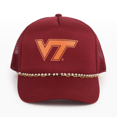 The Virginia Polytechnic Institute and State University  X PONYFLO® Pearl Chain Mesh-Back Cap (Copy)