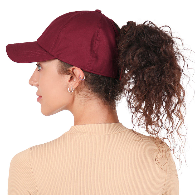 Satin Lined Ponytail Hat - PONYFLO HATS