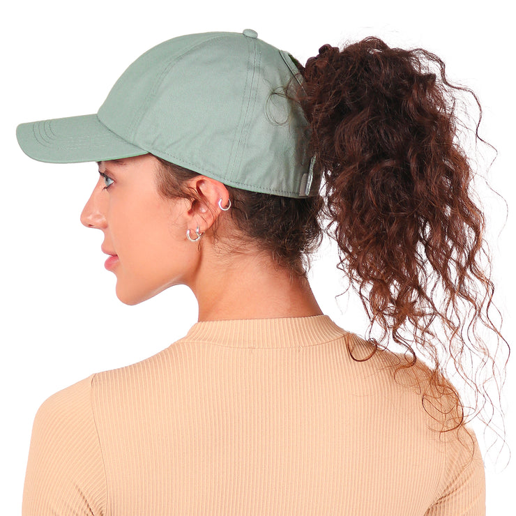 Satin Lined Ponytail Hat - PONYFLO HATS