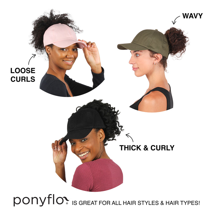 Satin Lined Ponytail Hat - PONYFLO HATS