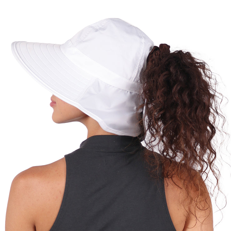 Layla Wide Brim Ponyflo® Ponytail Sun Hat – Ponyflo Ponytail Hats