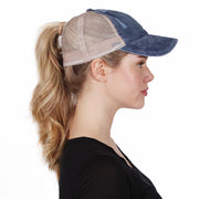 Emily Distressed Mesh Back Cap - PONYFLO HATS