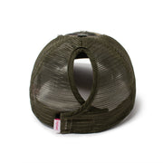 Stephanie Mesh Back Distressed Camo Cap - PONYFLO HATS