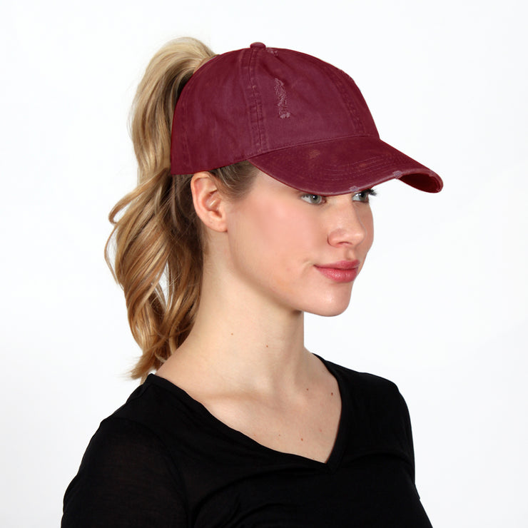 Kelly Distressed Cotton Cap - PONYFLO HATS