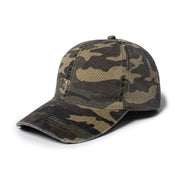 Stephanie Distressed Camo Cap - PONYFLO HATS