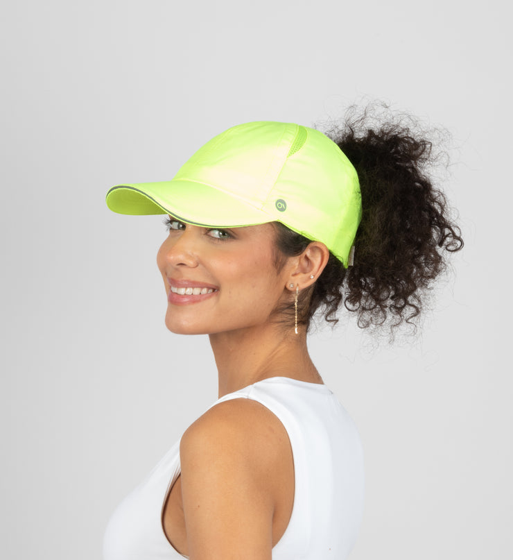 Mia Reflective Sandwich Brim Active Ponytail Cap