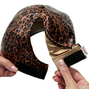 Satin Lined Ponytail Hat Shimmery Leopard Print - PONYFLO HATS