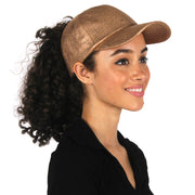 Satin Lined Cap - Faux Leather Gold - PONYFLO HATS