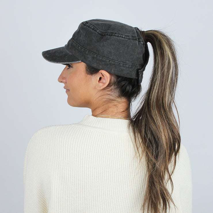 Solid Washed Cadet - PONYFLO HATS