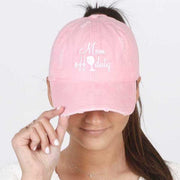 Mom Off Duty Distressed Cotton Cap - PONYFLO HATS