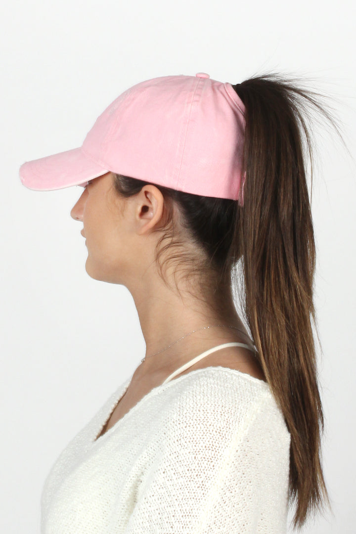 Mom Off Duty Distressed Cotton Cap - PONYFLO HATS