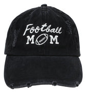 Football Mom Distressed Cotton Cap - PONYFLO HATS